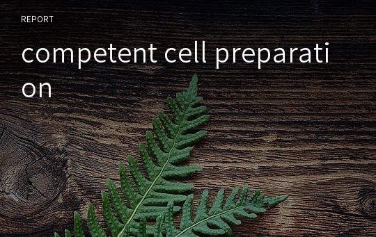 competent cell preparation