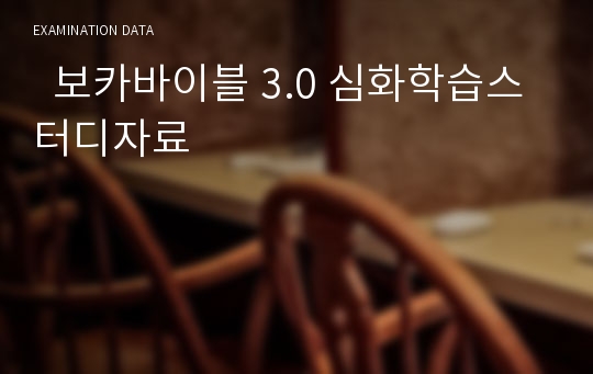   보카바이블 3.0 심화학습스터디자료