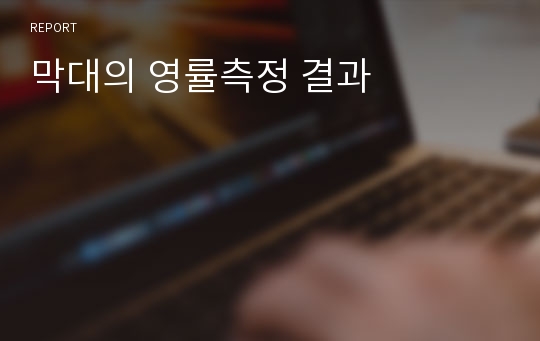 막대의 영률측정 결과