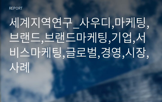 세계지역연구_사우디,마케팅,브랜드,브랜드마케팅,기업,서비스마케팅,글로벌,경영,시장,사례