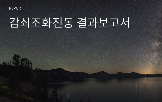 감쇠조화진동 결과보고서