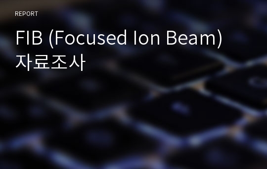 FIB (Focused Ion Beam) 자료조사