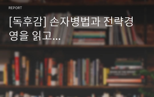 [독후감] 손자병법과 전략경영을 읽고...