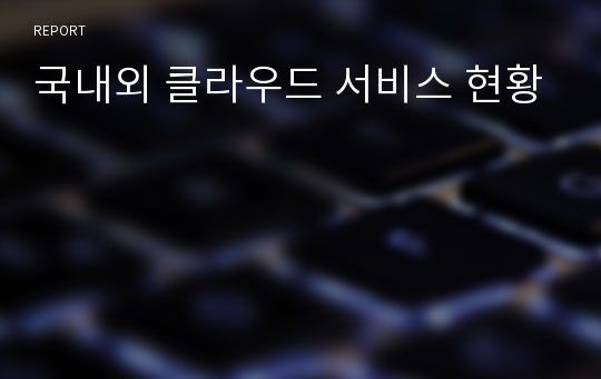 국내외 클라우드 서비스 현황