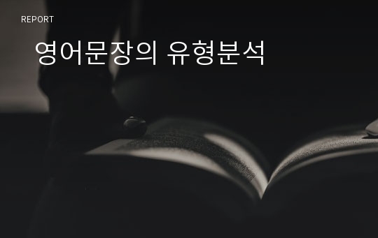   영어문장의 유형분석