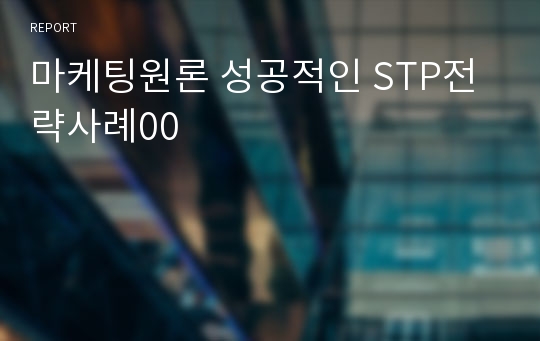 마케팅원론 성공적인 STP전략사례00