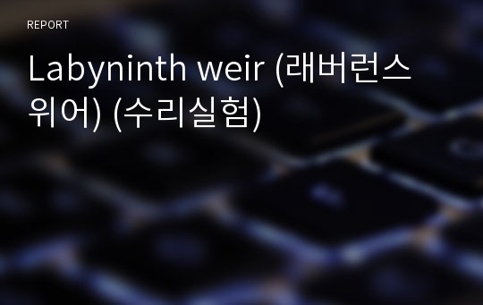 Labyninth weir (래버런스 위어) (수리실험)