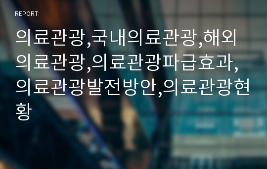 의료관광,국내의료관광,해외의료관광,의료관광파급효과,의료관광발전방안,의료관광현황