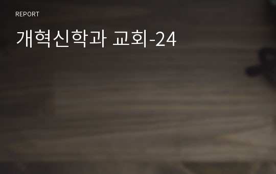 개혁신학과 교회-24