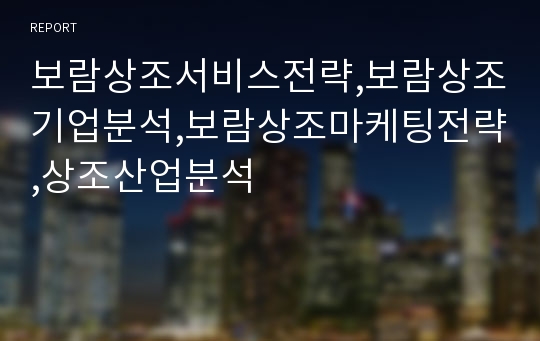 보람상조서비스전략,보람상조기업분석,보람상조마케팅전략,상조산업분석