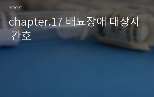 chapter.17 배뇨장애 대상자 간호