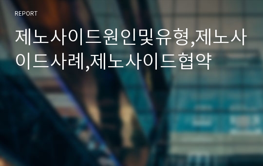 제노사이드원인및유형,제노사이드사례,제노사이드협약