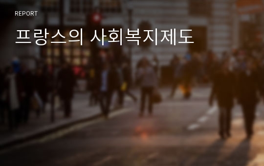 프랑스의 사회복지제도