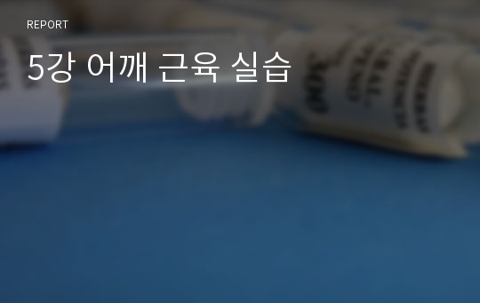 5강 어깨 근육 실습