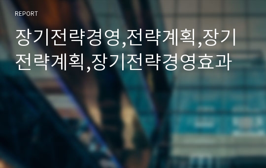 장기전략경영,전략계획,장기전략계획,장기전략경영효과