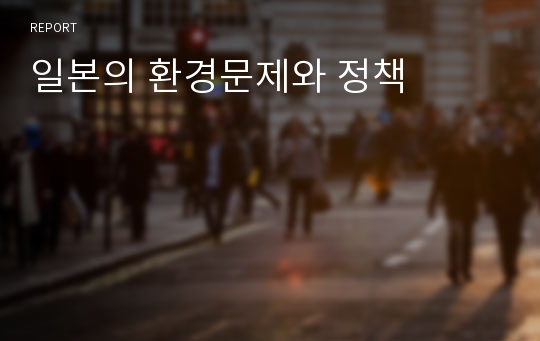 일본의 환경문제와 정책