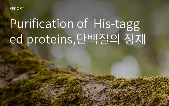 Purification of His-tagged proteins,단백질의 정제
