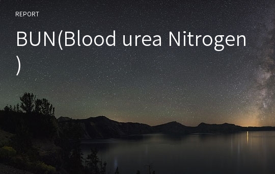 BUN(Blood urea Nitrogen)