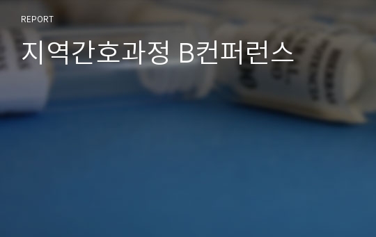 지역간호과정 B컨퍼런스