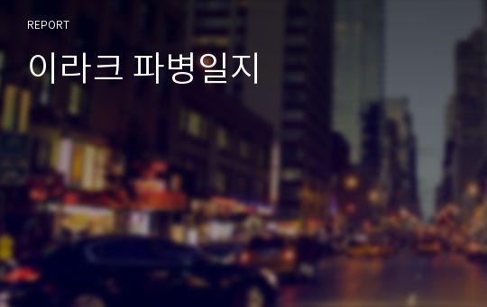 이라크 파병일지