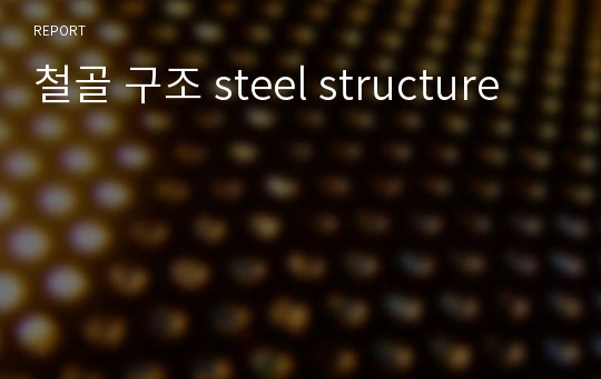 철골 구조 steel structure