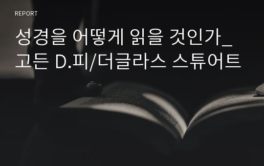 성경을 어떻게 읽을 것인가_고든 D.피/더글라스 스튜어트