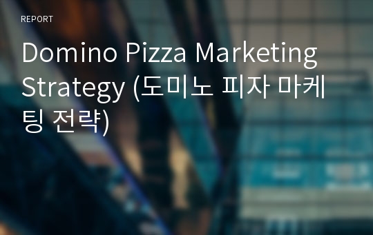 Domino Pizza Marketing Strategy (도미노 피자 마케팅 전략)