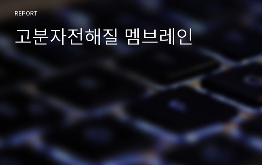 고분자전해질 멤브레인