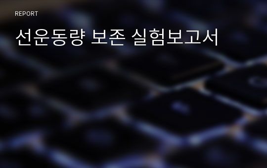 선운동량 보존 실험보고서