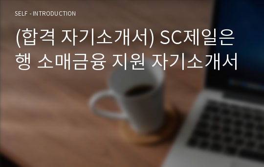 (합격 자기소개서) SC제일은행 소매금융 지원 자기소개서