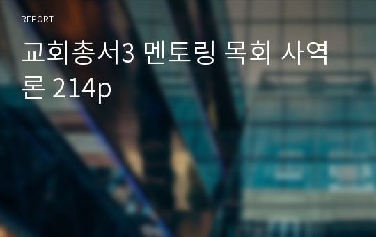 교회총서3 멘토링 목회 사역론 214p