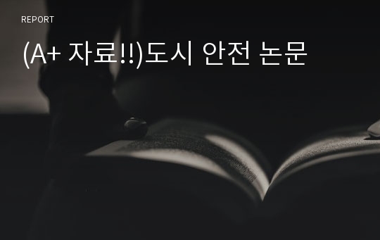 (A+ 자료!!)도시 안전 논문