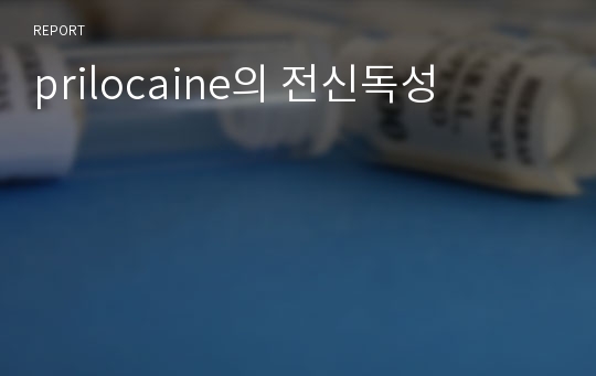 prilocaine의 전신독성