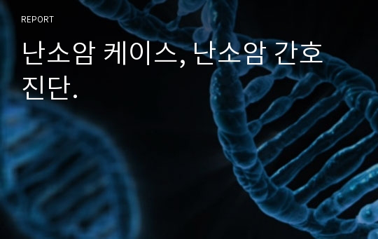 난소암 케이스, 난소암 간호진단.