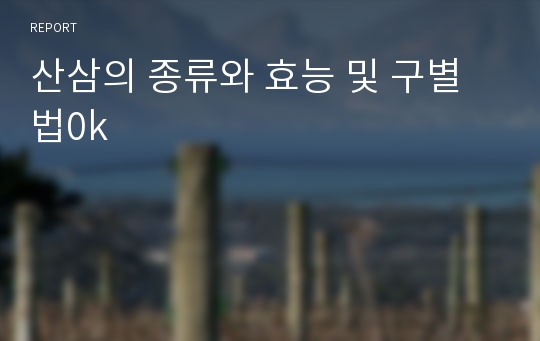 산삼의 종류와 효능 및 구별법0k