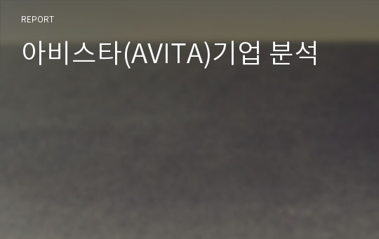 아비스타(AVITA)기업 분석