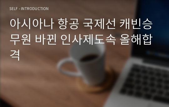 아시아나 항공 국제선 캐빈승무원 바뀐 인사제도속 올해합격