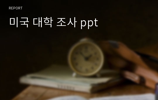 미국 대학 조사 ppt