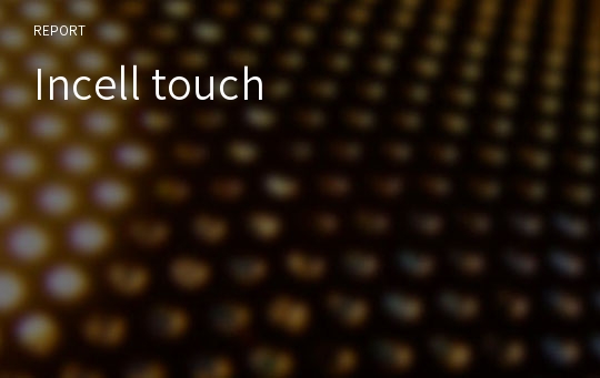 Incell touch