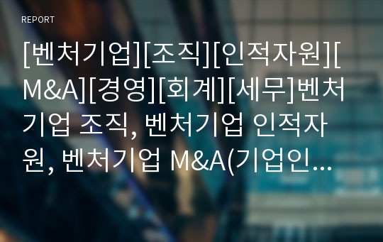 [벤처기업][조직][인적자원][M&amp;A][경영][회계][세무]벤처기업 조직, 벤처기업 인적자원, 벤처기업 M&amp;A(기업인수합병), 벤처기업 경영성과, 벤처기업 회계, 벤처기업 세무