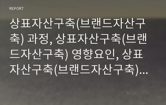 상표자산구축(브랜드자산구축) 과정, 상표자산구축(브랜드자산구축) 영향요인, 상표자산구축(브랜드자산구축) IMC(통합적 마케팅 커뮤니케이션), 상표자산구축(브랜드자산구축)성공 사례