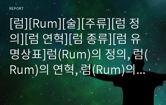 [럼][Rum][술][주류][럼 정의][럼 연혁][럼 종류][럼 유명상표]럼(Rum)의 정의, 럼(Rum)의 연혁, 럼(Rum)의 종류, 럼(Rum)의 유명상표 분석(럼,Rum)