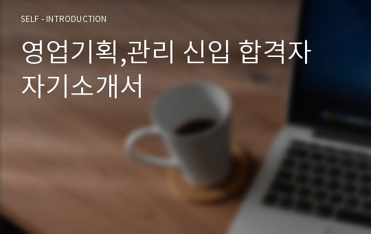 영업기획,관리 신입 합격자 자기소개서