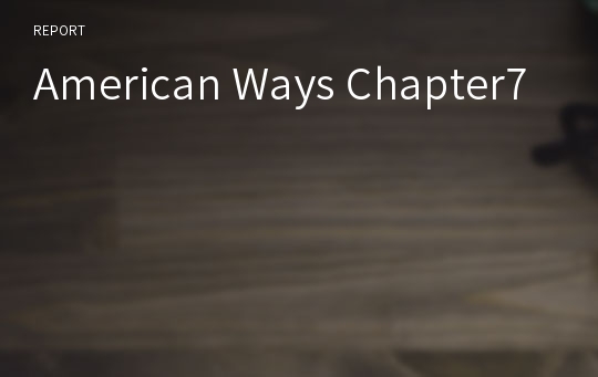 American Ways Chapter7