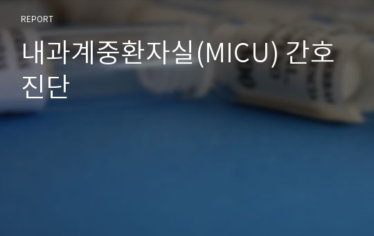 내과계중환자실(MICU) 간호진단