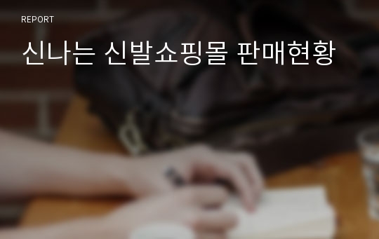 신나는 신발쇼핑몰 판매현황