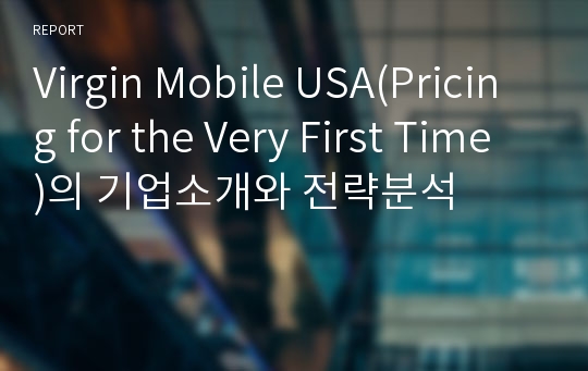 Virgin Mobile USA(Pricing for the Very First Time)의 기업소개와 전략분석