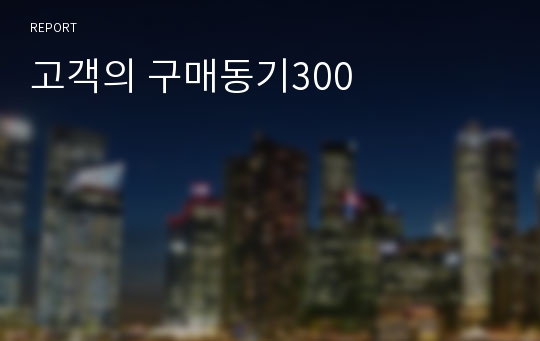 고객의 구매동기300