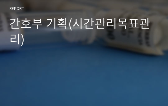 간호부 기획(시간관리목표관리)