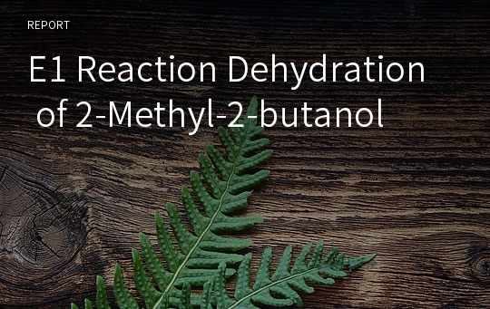 E1 Reaction Dehydration of 2-Methyl-2-butanol